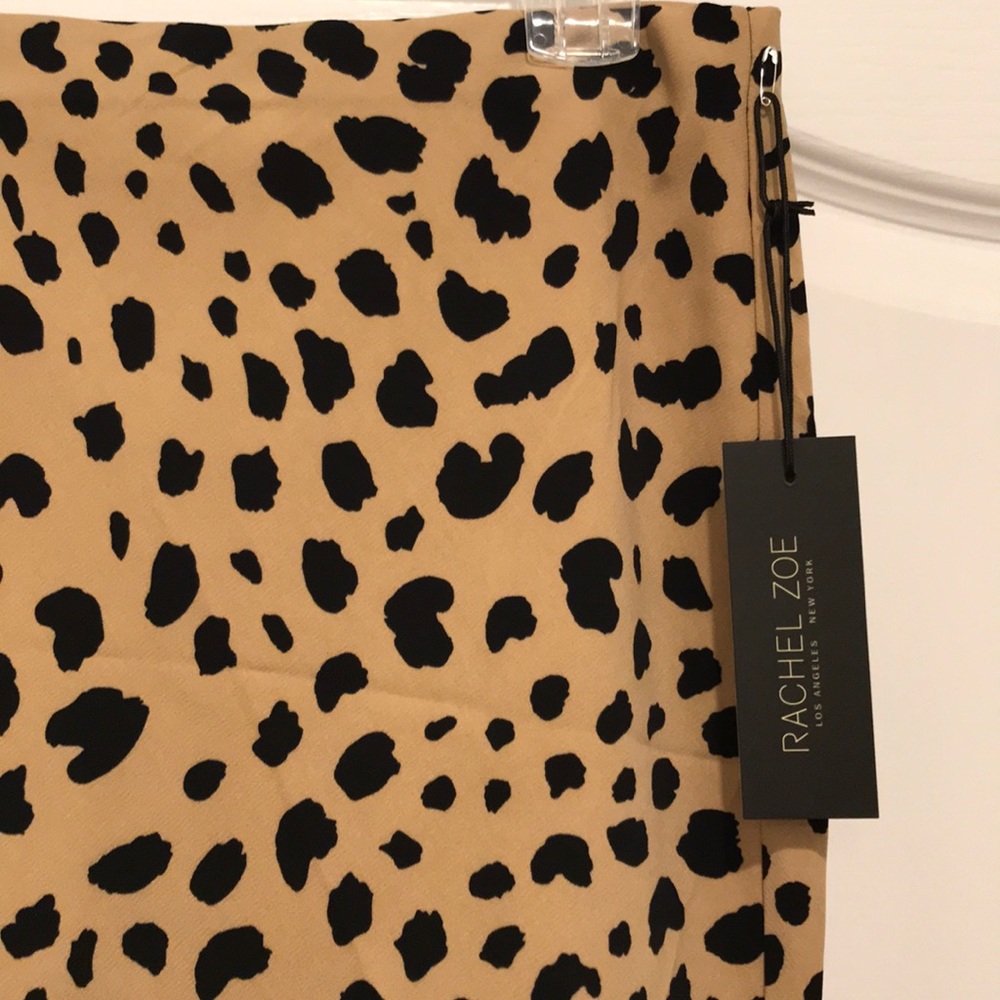 NEW Rachel Zoe Leopard Midi Skirt - Picture 8 of 10